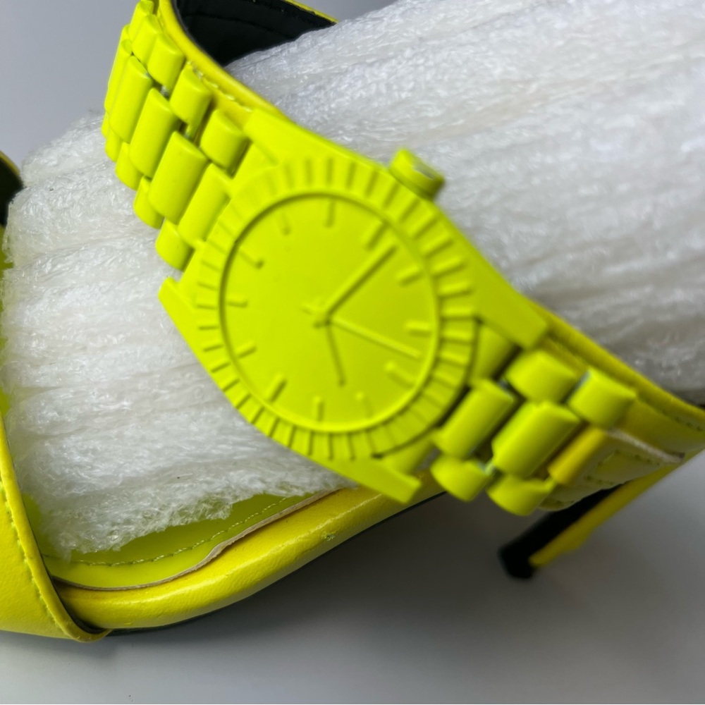 Cape Robbin Neon Yellow Watch-Strap Women's Sky High Heel Sandals Sz 7 - Picture 2 of 13